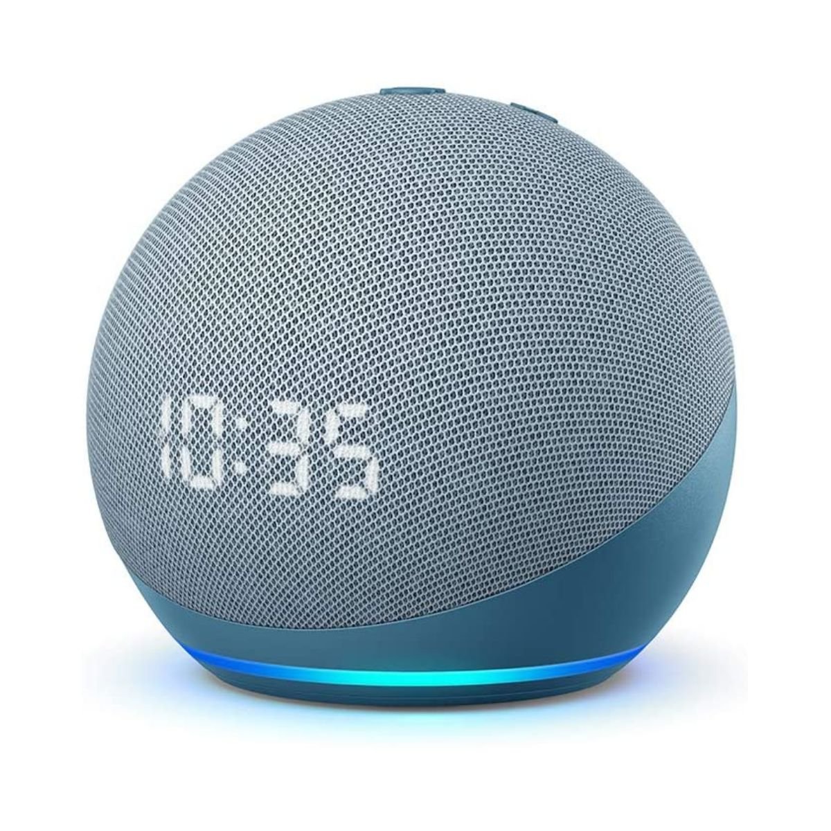 Echo Dot 4a Geração Smart Speaker Amazon Com Relógio e Alexa Azul